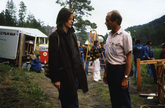 Bowie with Nic Roeg.