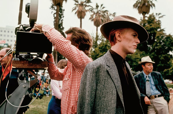 Setting up the final scene at Butterfields, a restaurant on Sunset Boulevard